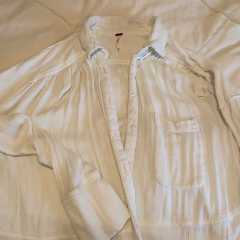Free people flowy button down top